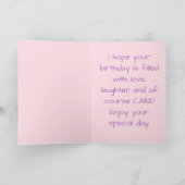 Carte Bonne fille d'anniversaire Pretty Puppy (Intérieur)