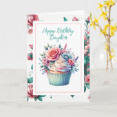 Carte Bonne fille d'anniversaire | Shabby Chic Floral (Fleur jaune)
