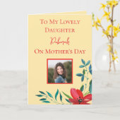 Carte Bonne fille de la fête des mères (Fleur jaune)