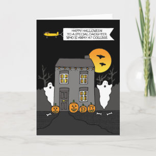 Carte Bonne fille Halloween à l'université
