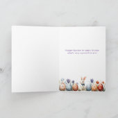 Carte Bonne fille lapin de Pâques Daffodiles Ladybug (Intérieur)