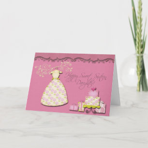 Carte Bonne fille Sweet sixteen