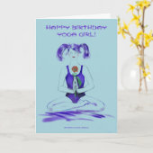 Carte Bonne fille Yoga anniversaire ! (Fleur jaune)