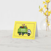 Carte Bonne Garbage Man Day Trivia Greeting Card (Fleur jaune)