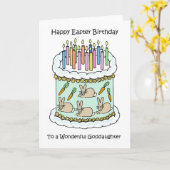 Carte Bonne Godgirl de Pâques (Fleur jaune)