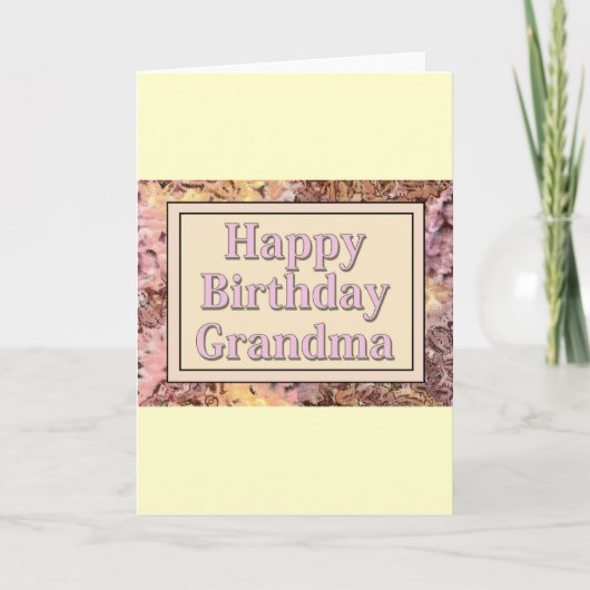 Carte Bonne grand-mère d'anniversaire (Devant)