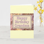 Carte Bonne grand-mère d'anniversaire (Fleur jaune)