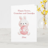Carte Bonne grand-mère et grand-père de Pâques (Fleur jaune)