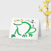 Carte Bonne grenouille larveuse (Fleur jaune)