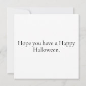 Carte Bonne Halloween adorable Scarecrow (Dos)