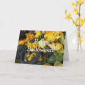 Carte Bonne Halloween Bénédictions d'automne Citrouilles (Fleur jaune)