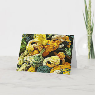 Carte Bonne Halloween Bénédictions d'automne Citrouilles