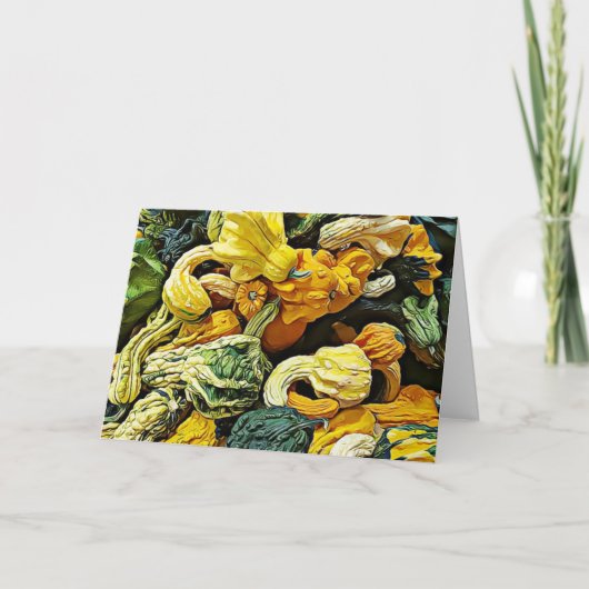 Carte Bonne Halloween Bénédictions d'automne Citrouilles (Devant)