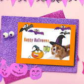 Carte Bonne Halloween Cavalier King Charles Witch Card