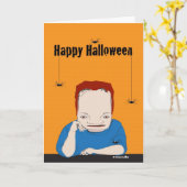 Carte Bonne Halloween Frankenstein Spider Card (Fleur jaune)