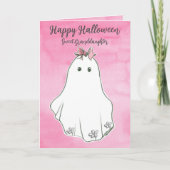 Carte Bonne Halloween Grand-fille Ghost Pinkoween (Devant)