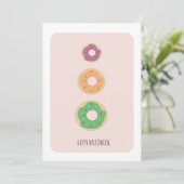 Carte Bonne Halloween Trois Donuts Sprinkles Card (Debout devant)