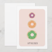 Carte Bonne Halloween Trois Donuts Sprinkles Card (Devant / Derrière)