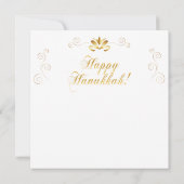 Carte Bonne Hanoukka Frstival fête Gold Menorah CARD (Dos)