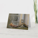 Carte Bonne Hanoukka, Menorah Greeting Card<br><div class="desc">Bonne carte de voeux de Noël juif Hanoukka. Photo originale de Marcia Socolik,  avec Ram's Horn (shofar),  menorah,  et tasse d'argent. Tous droits réservés © 2020 Marcia Socolik.</div>