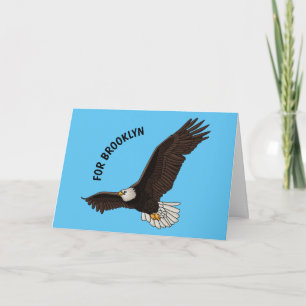 Carte Bonne illustration de dessin d'aigle à chauve-sour