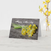 Carte Bonne journée de mère (Fleur jaune)