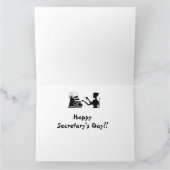 Carte Bonne journée de secrétaire (Intérieur)