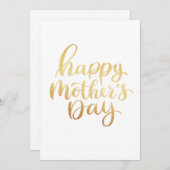 Carte Bonne journée des mères. Calligraphie de script si (Devant / Derrière)