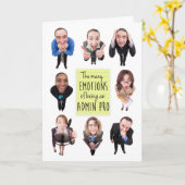 Carte Bonne journée d'Humour des professionnels de l'adm (Fleur jaune)