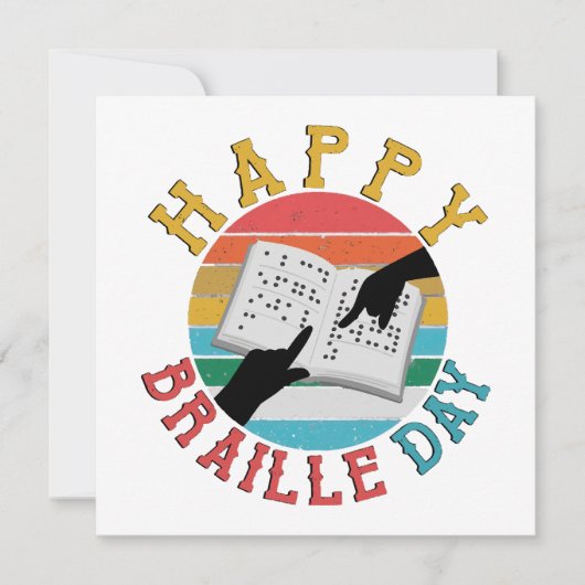 Carte Bonne Journée du braille (Devant)