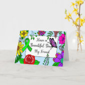 Carte Bonne journée, je vous souhaite guérison, amour (Fleur jaune)