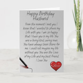 CARTE **BONNE LETTRE D'ANNIVERSAIRE** À MON ***MARI***