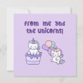 Carte Bonne licorne d'anniversaire (Dos)