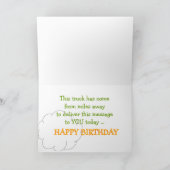 Carte Bonne livraison Anniversaire Camion (Intérieur)