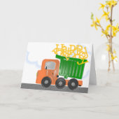 Carte Bonne livraison Anniversaire Camion (Fleur jaune)