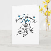 Carte Bonne maison 1 (Fleur jaune)