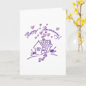 Carte Bonne maison 4 (Fleur jaune)