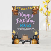 Carte Bonne maman d'anniversaire (Fleur jaune)