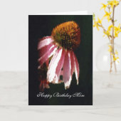 Carte Bonne maman d'anniversaire (Fleur jaune)