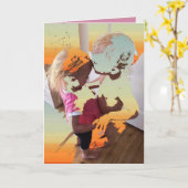 Carte Bonne maman d'anniversaire (Fleur jaune)