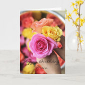 Carte Bonne maman d'anniversaire (Fleur jaune)