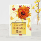 Carte Bonne maman d'anniversaire (Fleur jaune)