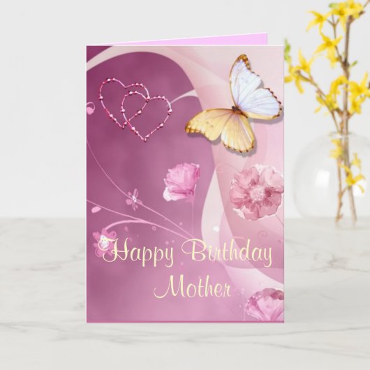 Carte Bonne maman d'anniversaire (Fleur jaune)