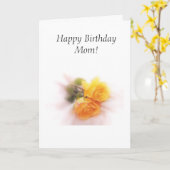 Carte Bonne maman d'anniversaire (Fleur jaune)