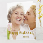 Carte Bonne maman d'anniversaire (Fleur jaune)