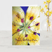 Carte Bonne maman d'anniversaire (Fleur jaune)