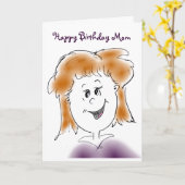 Carte Bonne maman d'anniversaire (Fleur jaune)
