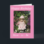 Carte Bonne maman d'anniversaire - à - Be card<br><div class="desc">Superbe petite poupée dans un cadre magnifique jardin et le message "Bonne maman d'anniversaire - à - être."</div>