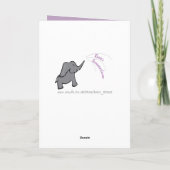 Carte Bonne maman d'anniversaire mignonne éléphant mère (Dos)
