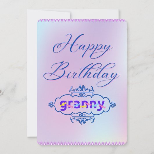 Carte BONNE mamie d'anniversaire (grand-mère) (Devant)
